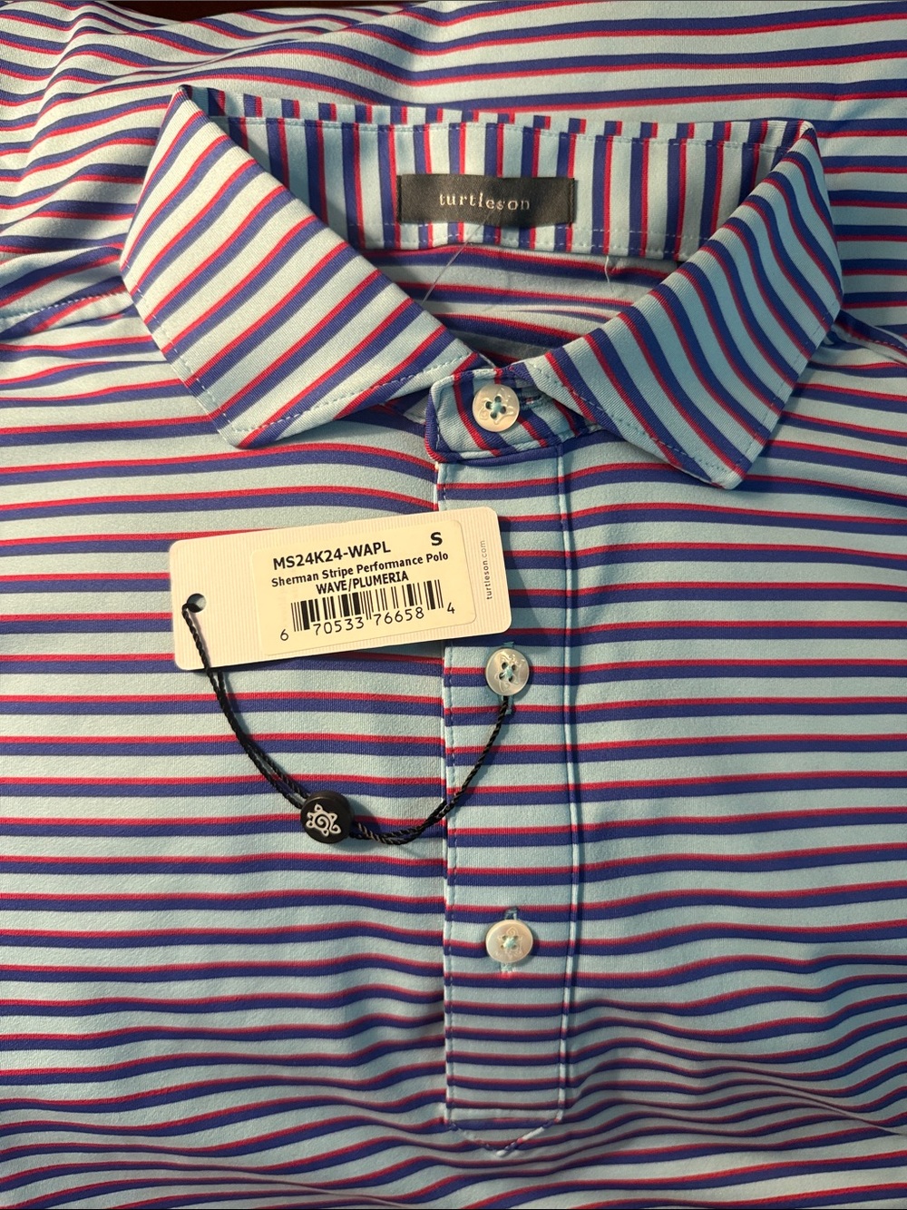 NEW⭐️ Turtleson Sherman strike performance polo wave/plumeria $120